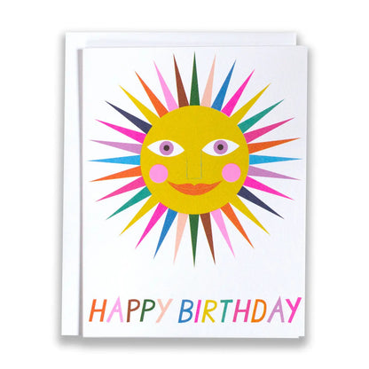 Happy Birthday Rainbow Sun Card