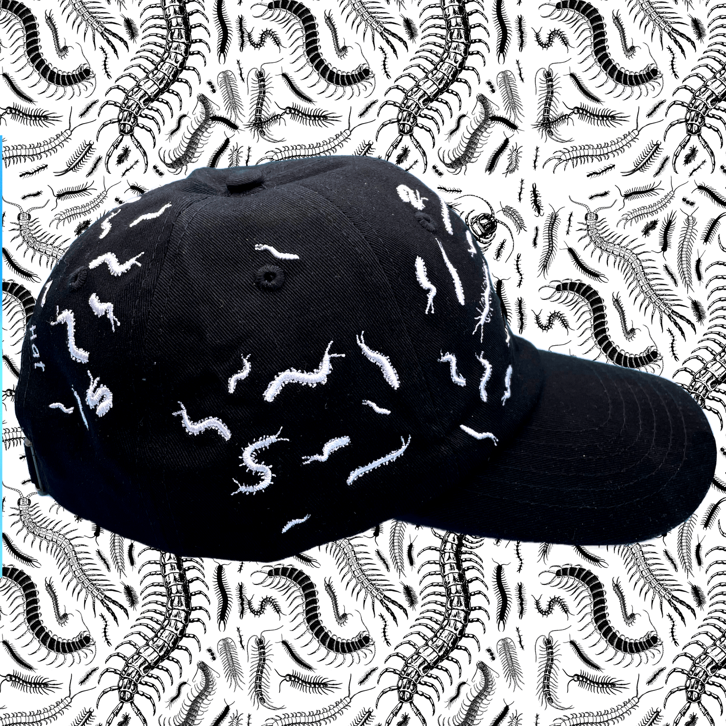 67 Centipede Hat: Black/White