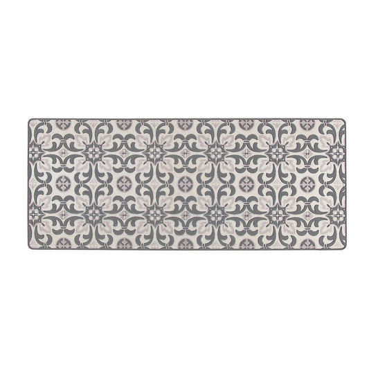 Classic Tile Washable Mat Grey