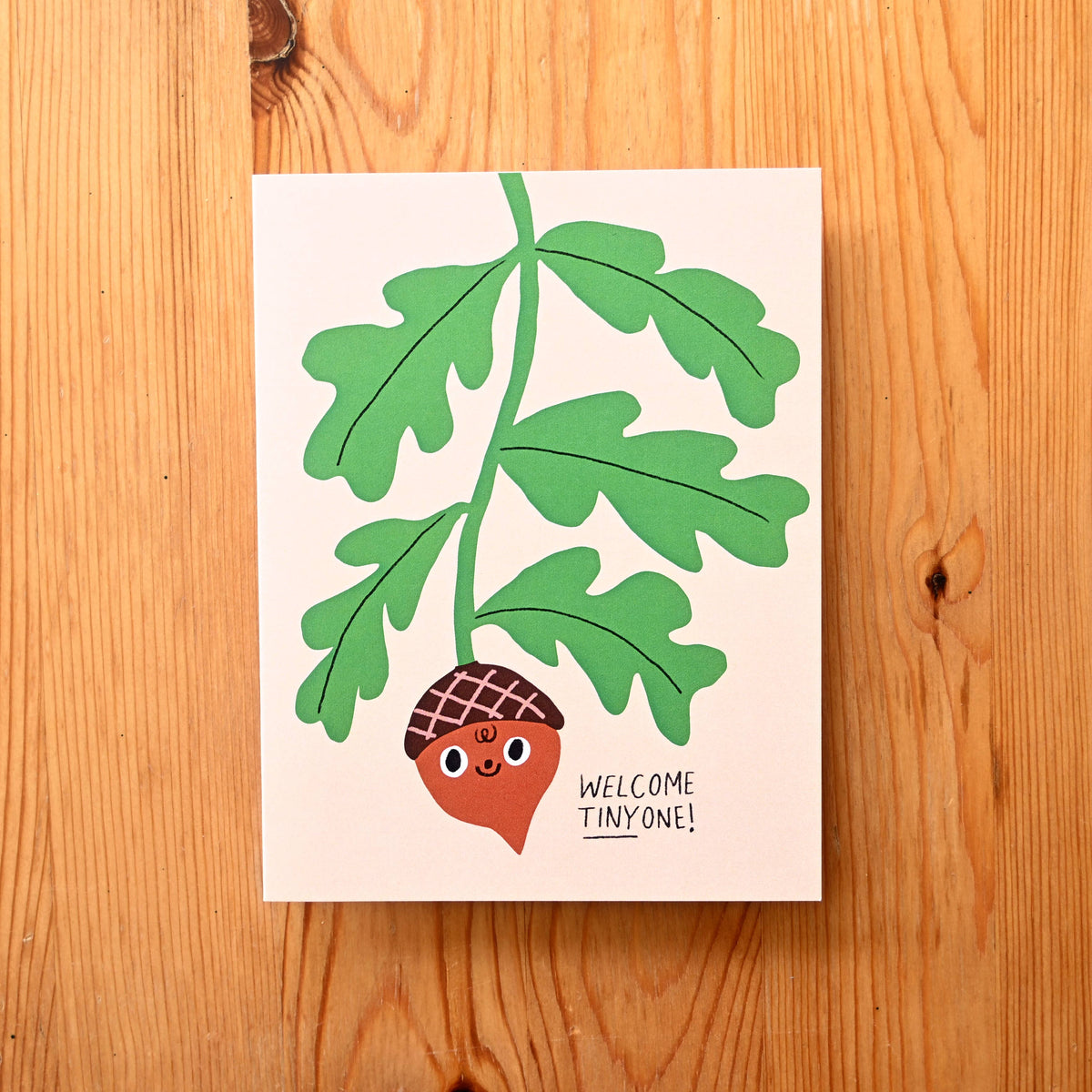 Acorn Baby card with kraft envelope - PABOOM