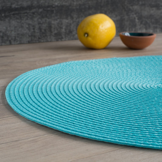 Disko Turquoise Round Placemat Set