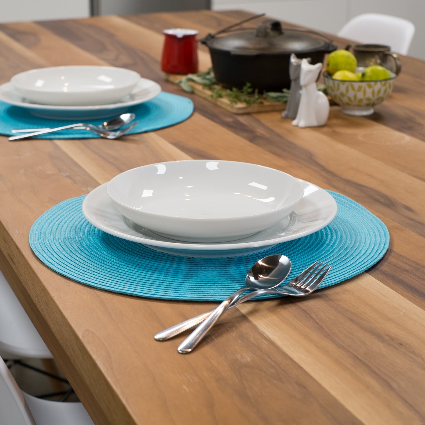 Disko Turquoise Round Placemat Set