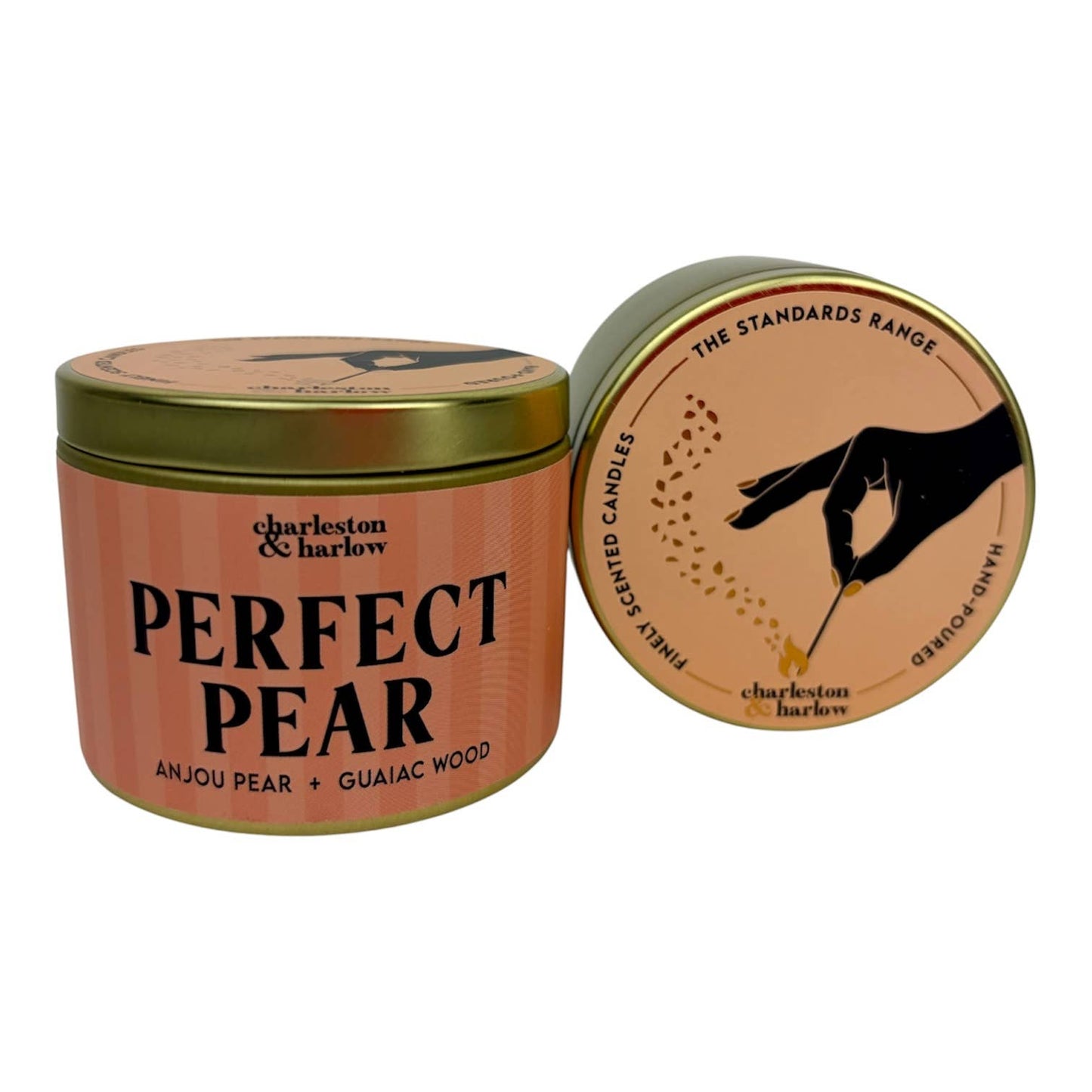 Charleston & Harlow Standards Range gold travel tin candle collection