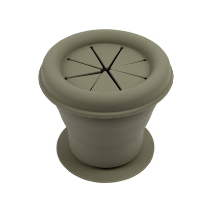 Baby Silicone Snack Pot - Silver Sage