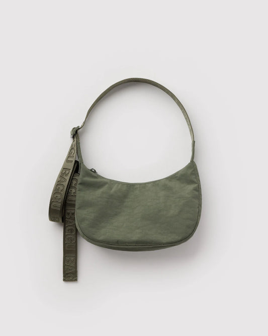 BAGGU Small Nylon Crescent Bag - Caper