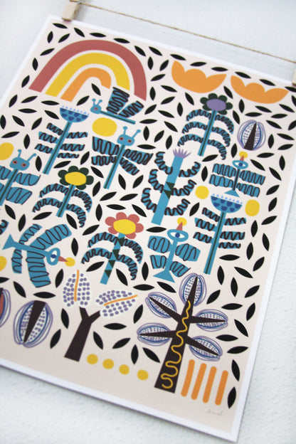 Pollinate archival print by Leah Duncan, detail view 1 — PABOOM
