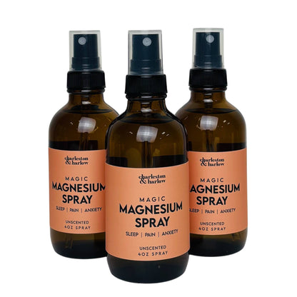 Charleston & Harlow Unscented Magnesium Spray label close-up