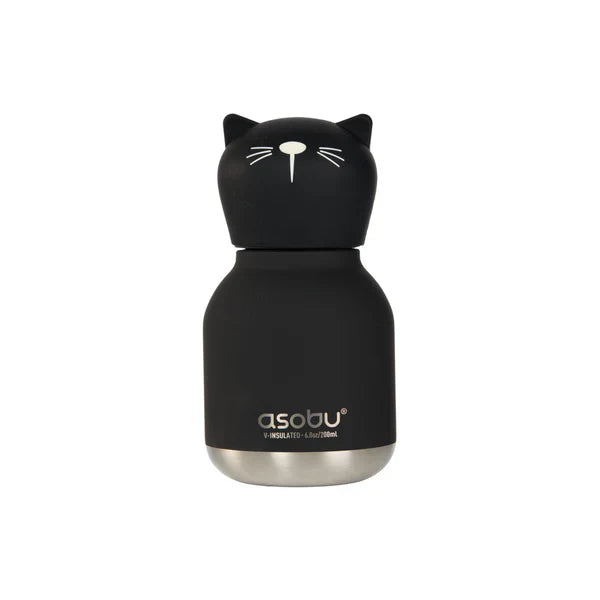 Mini Bestie Vaccum Insulated Water Bottle - Black Cat