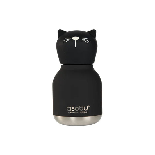 Mini Bestie Vaccum Insulated Water Bottle - Black Cat