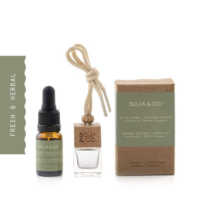 SOJA & CO. Portable Diffuser - Eucalyptus, Mint & Rosemary