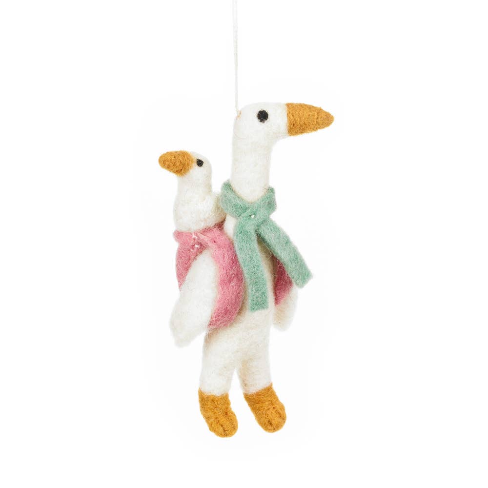 Handmade Felt Mother Goose Hanging Decoration