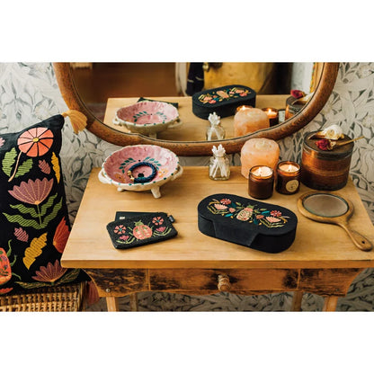 Amulet beaded pouch shown flat to display the full beaded design – PABOOM