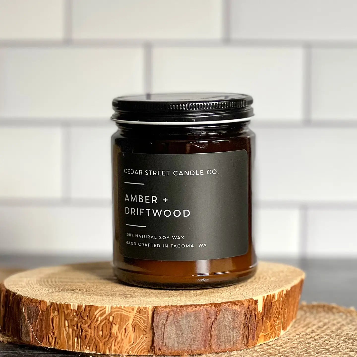 Amber + Driftwood Soy Candle