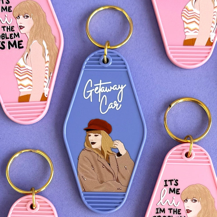 Taylor Swift Getaway Car Motel Keychain