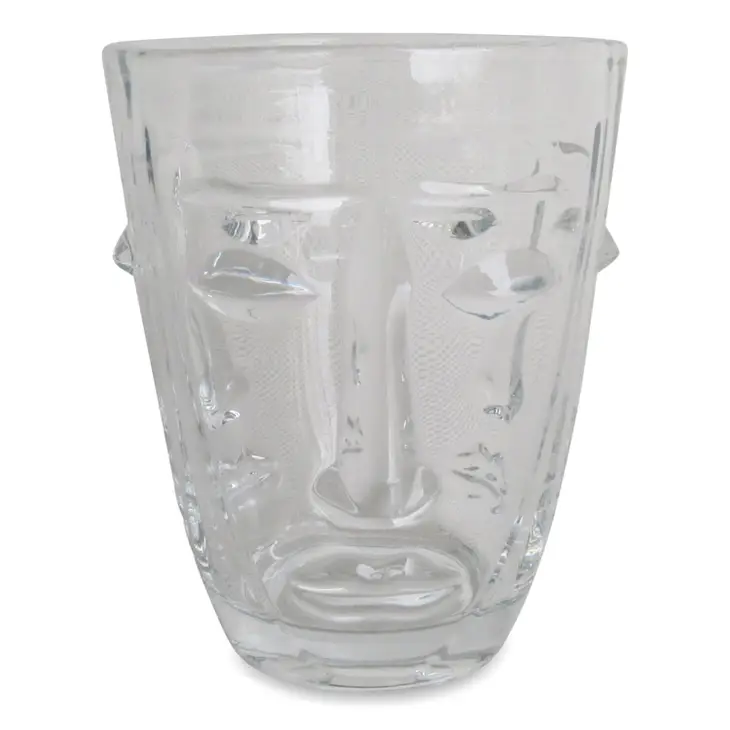Glass Faces Tumbler Clear