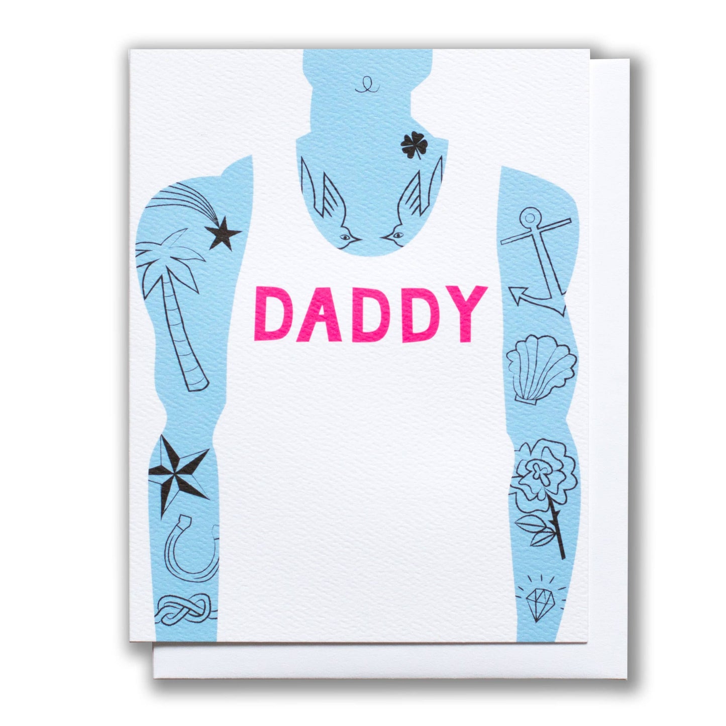 Daddy Tank Tattoos Note Card