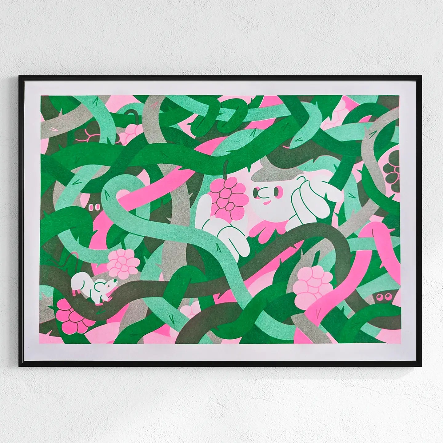 Thorns Risograph Print