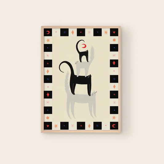 Cat Friends Art Print