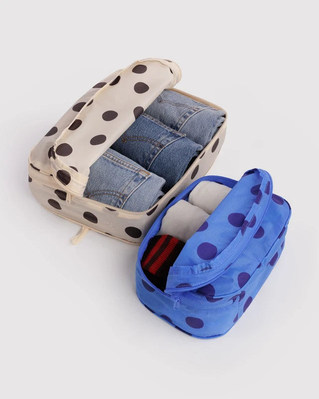 BAGGU Packing Cube Set Polka Dot Mix full set flat lay - PABOOM