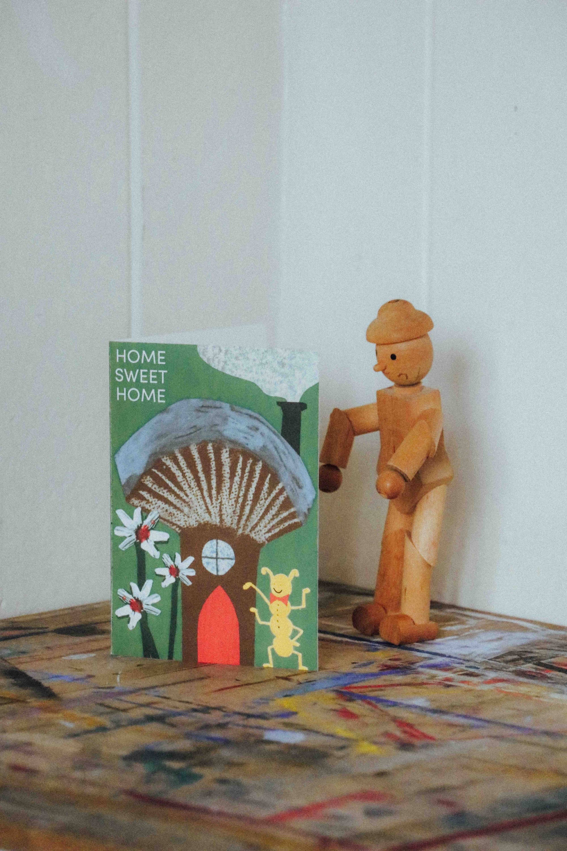 Home Sweet Home Mushroom House Card with envelope