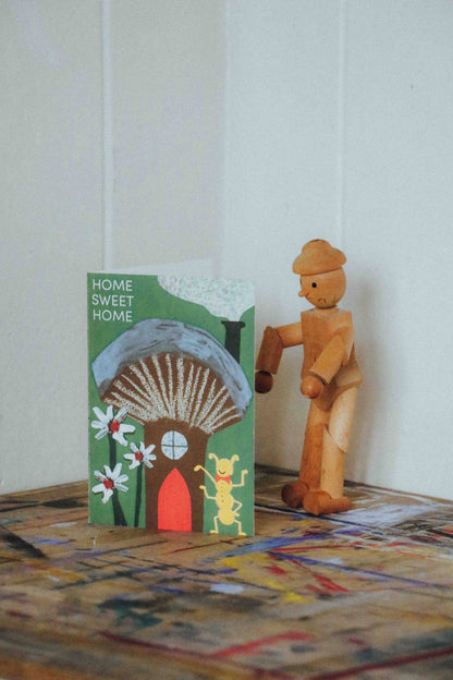 Home Sweet Home Mushroom House Card with envelope