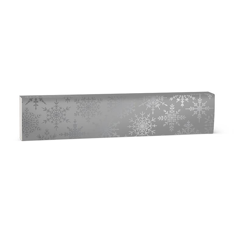 Silver snowflake matchbox, additional angle