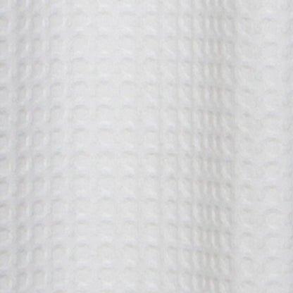 Belgium Waffle Shower Curtain White