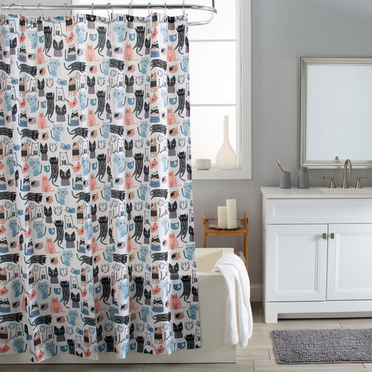 Cats Shower Curtain Fabric