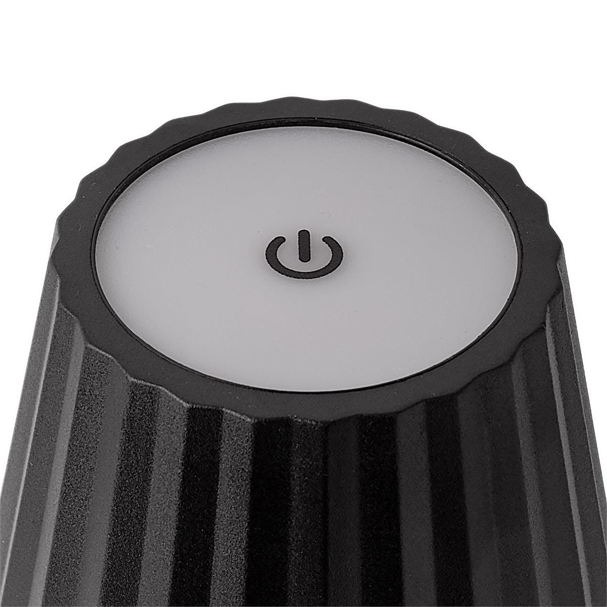 USB Touch  LED Table Lamp Black