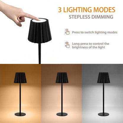 USB Touch  LED Table Lamp Black
