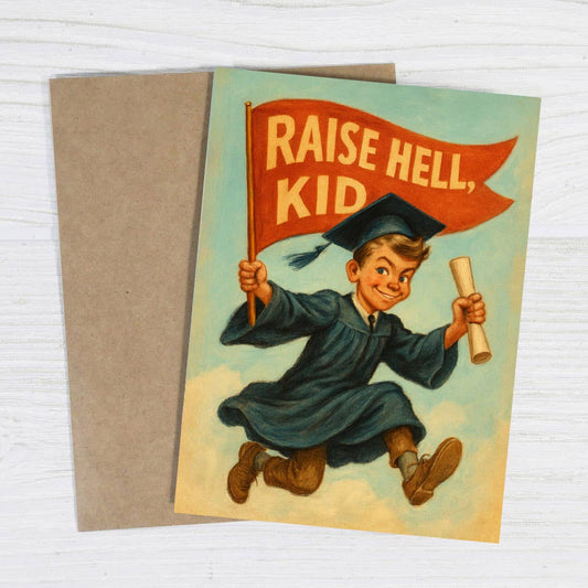 Raise Hell Kid card shown from another angle
