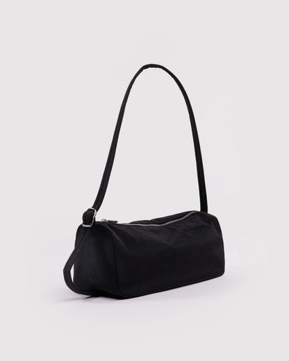 BAGGU Nylon Loaf Bag Black strap and hardware detail - PABOOM