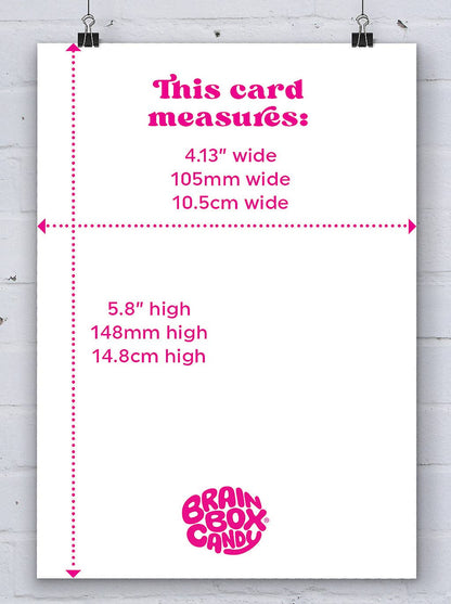 David Shrigley x Brainbox Candy Stoned art postcard, pack of 12 - PABOOM