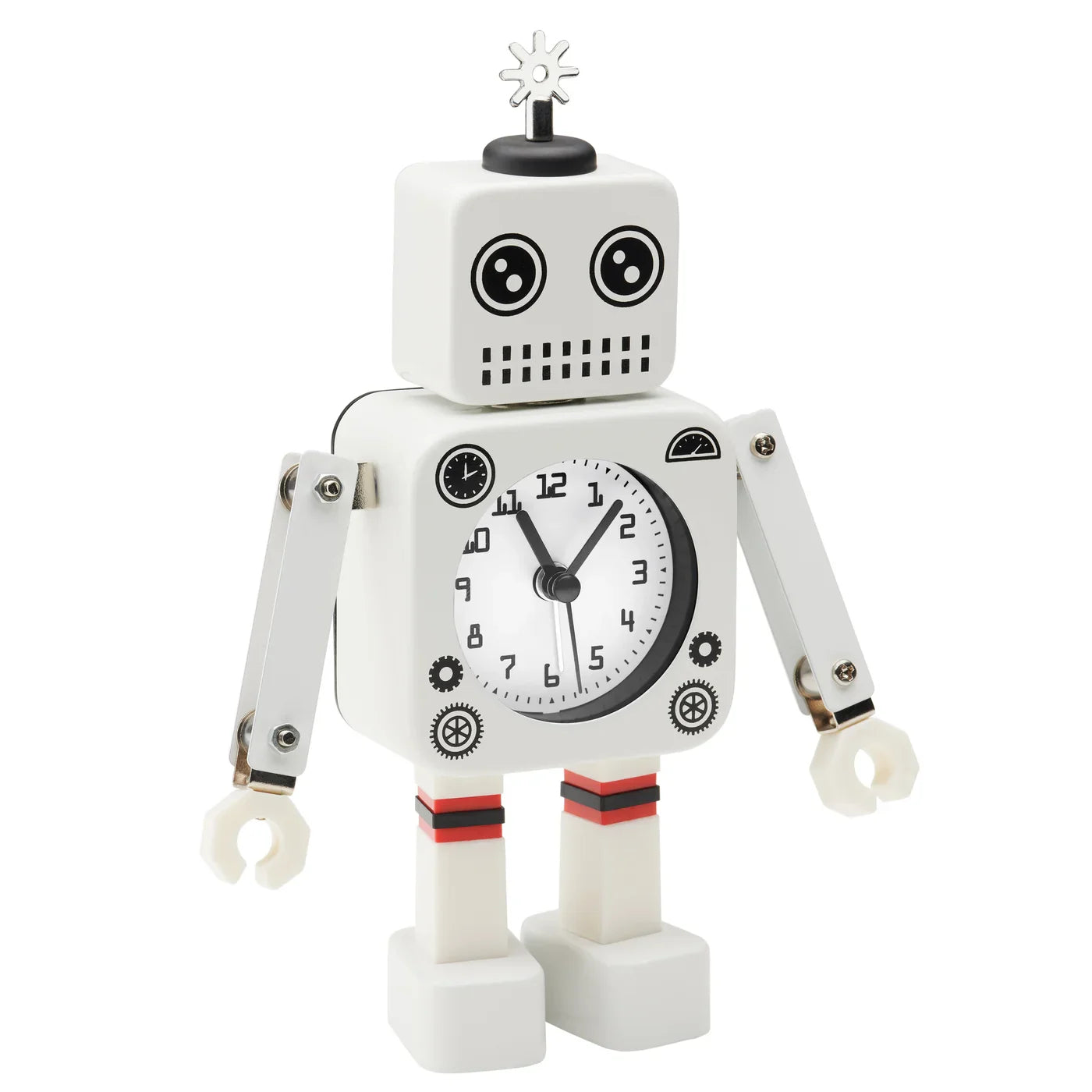 Robot Alarm Clock White