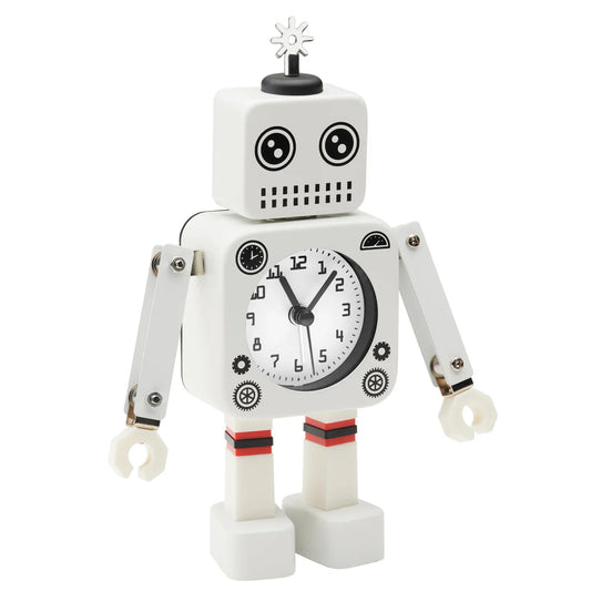 Robot Alarm Clock White