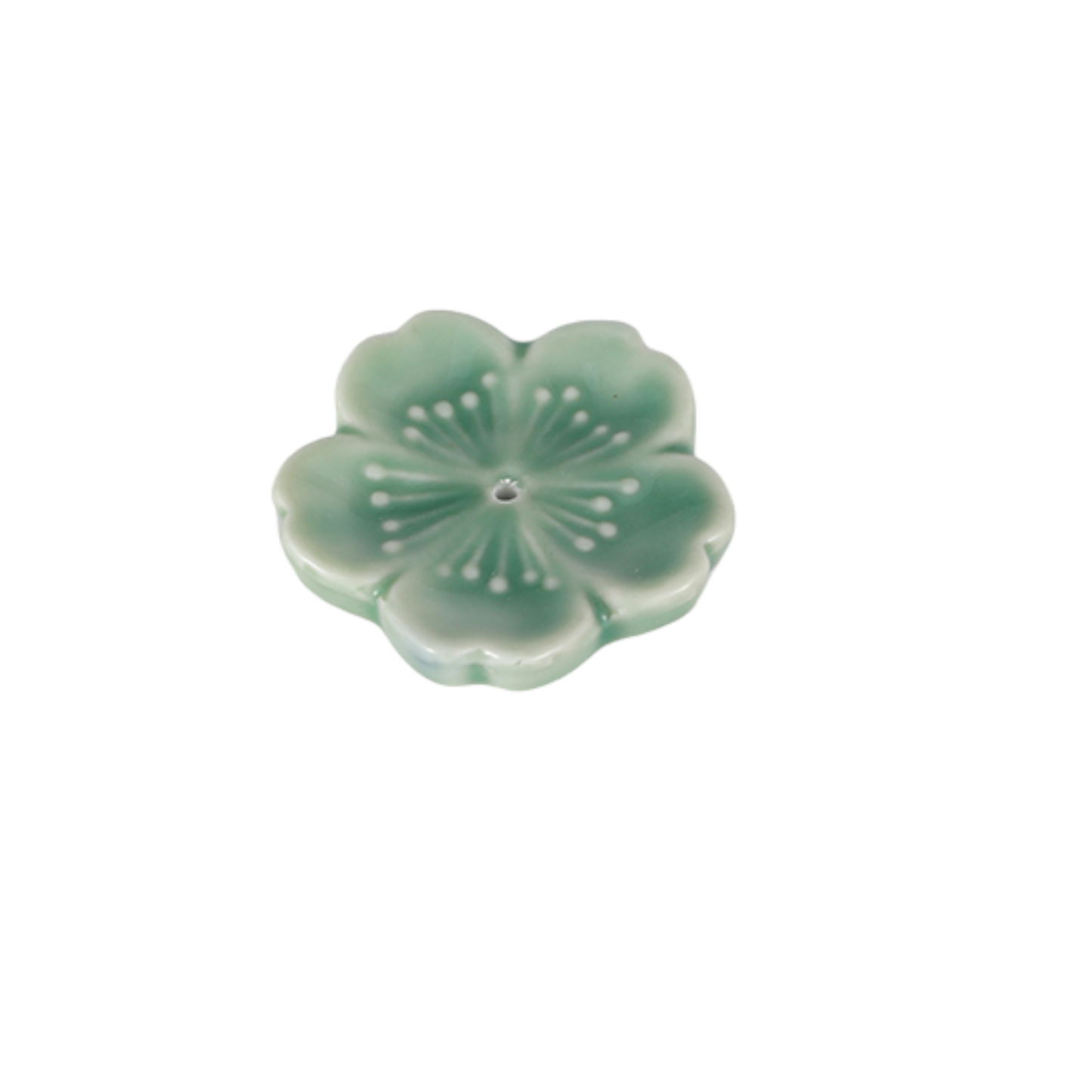 Sakura Cherry Blossom Incense Holder Green