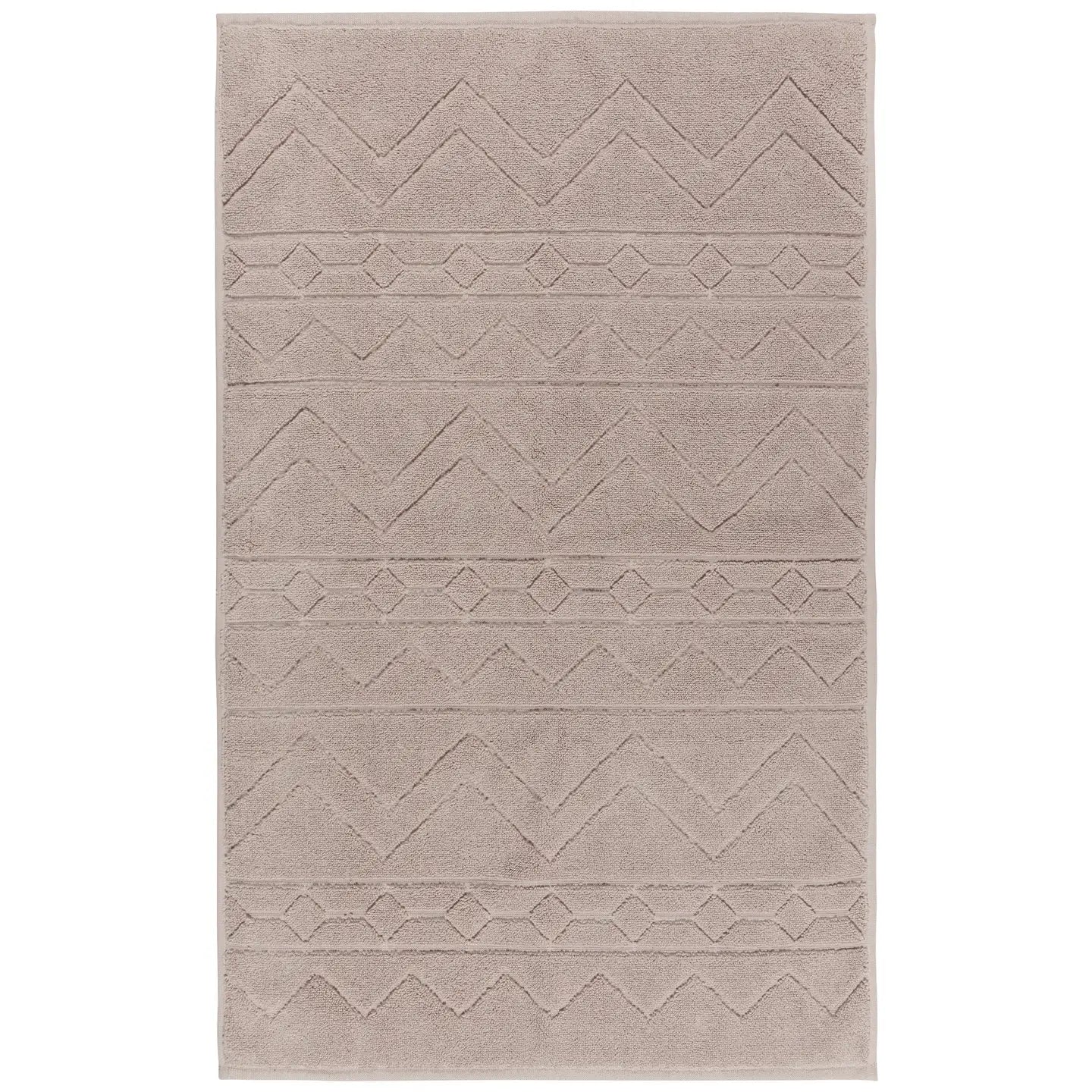 Stone Cotton Jacquard Bathmat