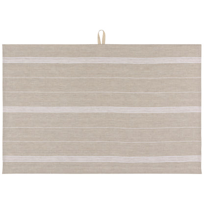 Maison Linen Stripe Dishtowel White