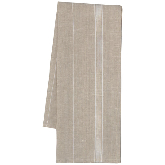 Maison Linen Stripe Dishtowel White