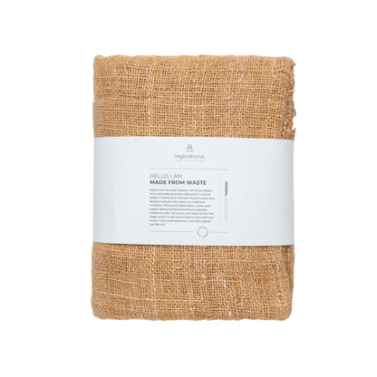 Waste Cotton Throw - Beige