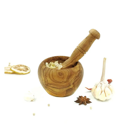 Olivewood Mortar + Pestle