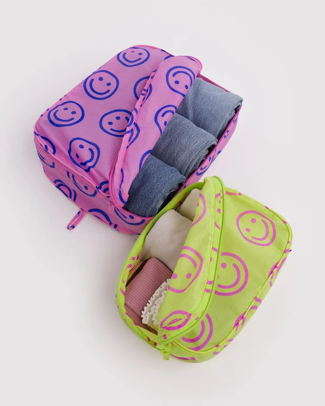 BAGGU Packing Cube Set Bright Happy Mix full set flat lay - PABOOM