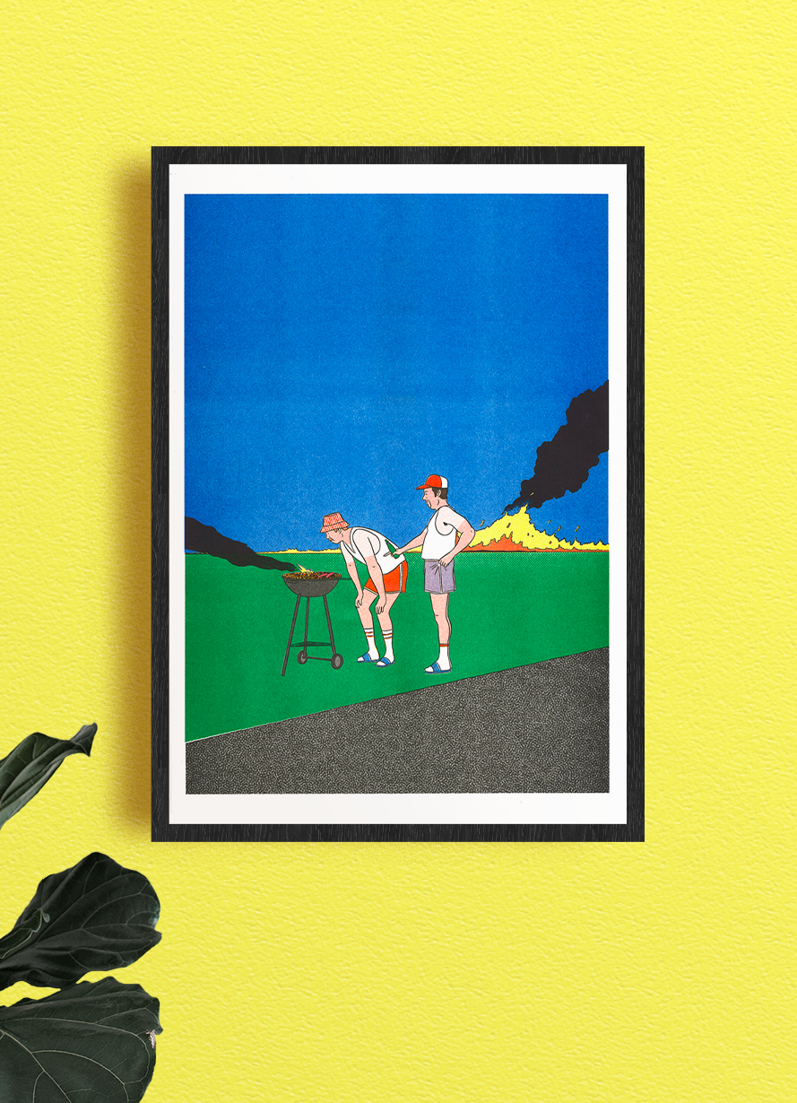 Barbeuc - Simon Bailly A3 Poster