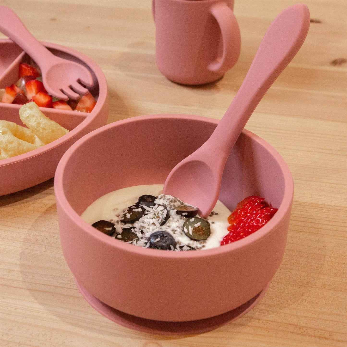 Baby Silicone Suction Bowl with Lid - Tradewinds