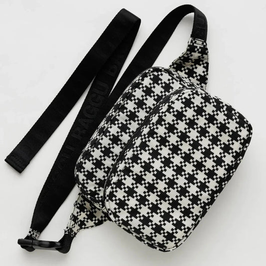 Baggu Fanny Pack Black & White Pixel Gingham