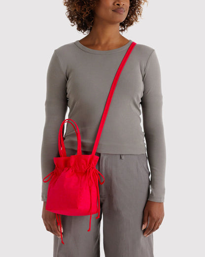 BAGGU Nylon Drawstring Bag - Candy Apple