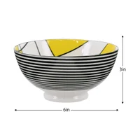 Kiri Collection Abstract Yellow Medium Bowl