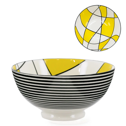 Kiri Collection Abstract Yellow Medium Bowl