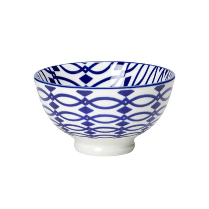 Kiri Collection Bowl Blue Lattice Large