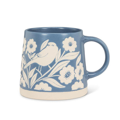 Leaves + Birds Wide Base Mug